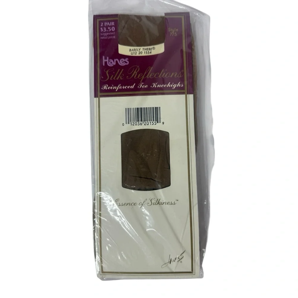 Hanes Silk Reflections 5 Packages With 2‎ Pair Each Knee HighBlac/ Barely There